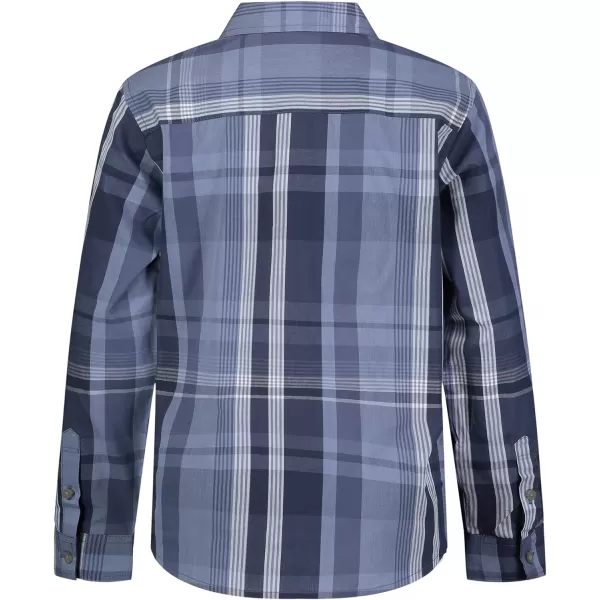 Calvin Klein Boys Long Sleeve Woven ButtonDown ShirtIndigo Mix Plaid