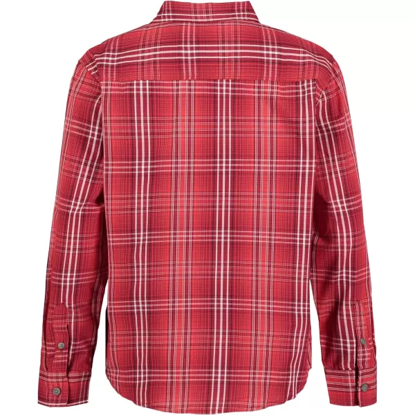 Calvin Klein Boys Long Sleeve Woven ButtonDown ShirtRacing Red Plaid