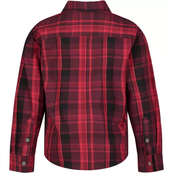 Calvin Klein Boys Long Sleeve Woven ButtonDown ShirtRed Carpet Plaid