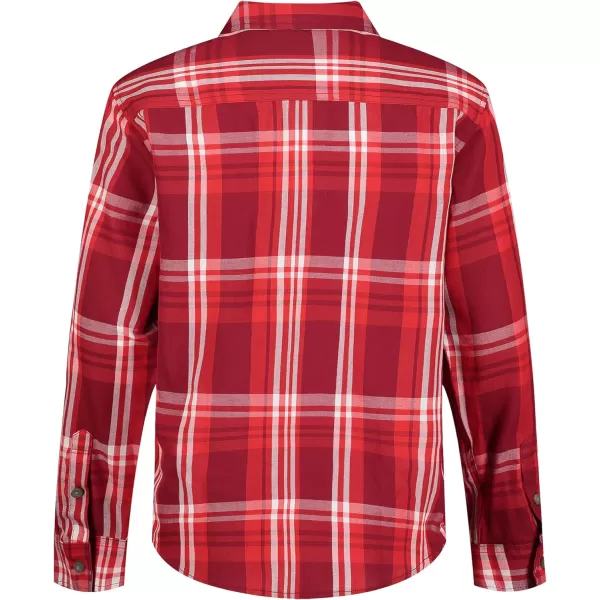 Calvin Klein Boys Long Sleeve Woven ButtonDown ShirtRed Tonal Plaid