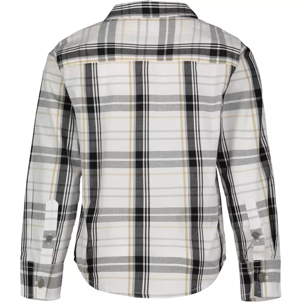 Calvin Klein Boys Long Sleeve Woven ButtonDown ShirtWhite Plaid