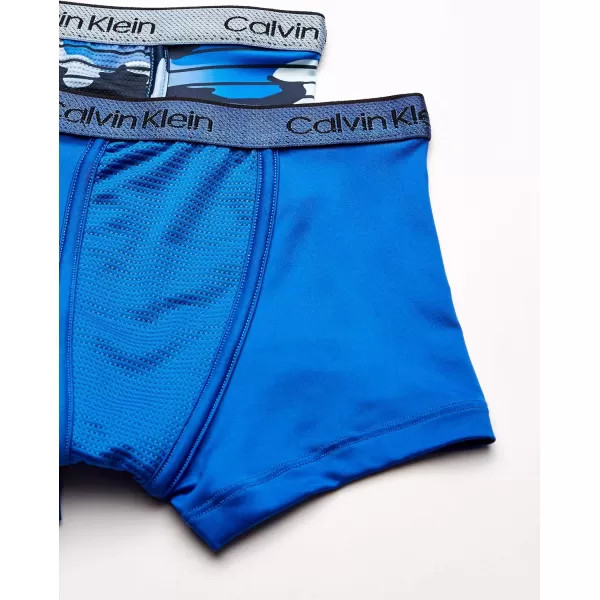 Calvin Klein Boys Performance Boxer Brief Underwear 2 Pack2 Pack  Camo Victoria Blue