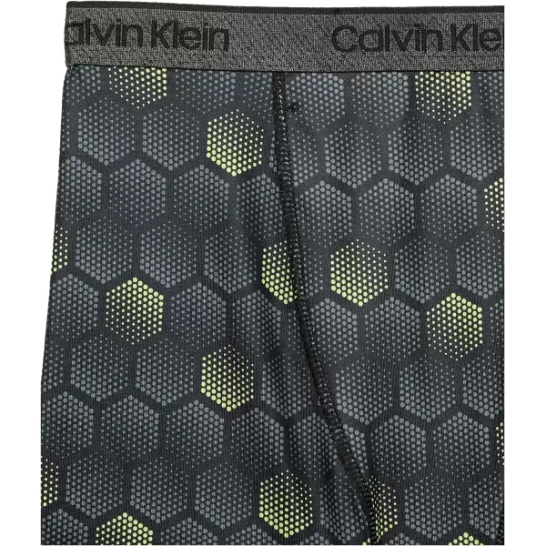 Calvin Klein Boys Performance Boxer Brief Underwear 2 PackBlack HexagonBlack