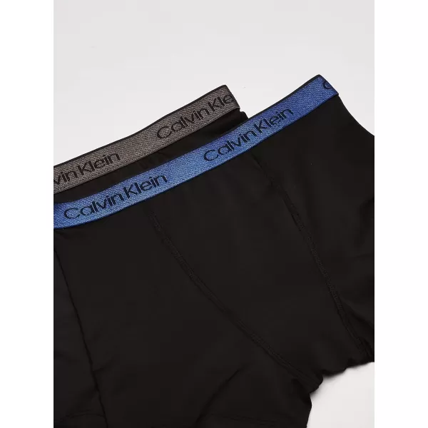 Calvin Klein Boys Performance Boxer Brief Underwear 2 PackBlackBlack