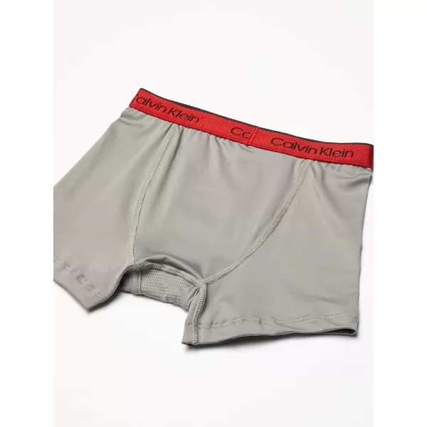 Calvin Klein Boys Performance Boxer Brief Underwear 2 PackCastle Rock  Red