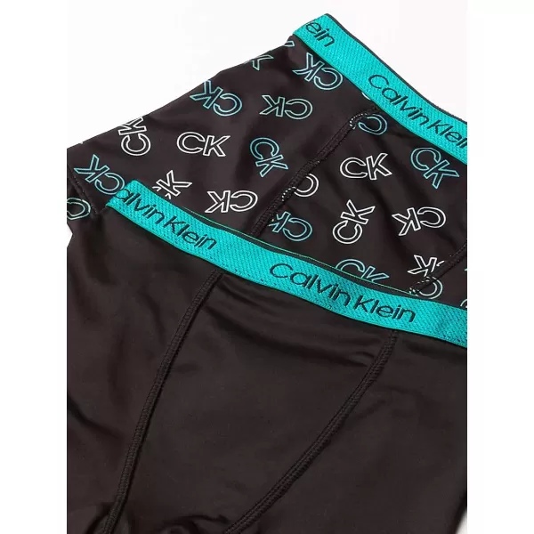 Calvin Klein Boys Performance Boxer Brief Underwear 2 PackCeramicCk Black Ombre