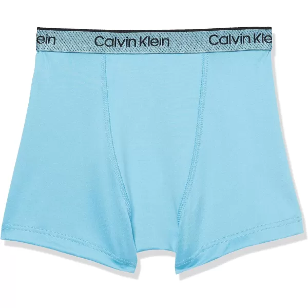 Calvin Klein Boys Performance Boxer Brief Underwear 2 PackOcean Blue MarbleSky High