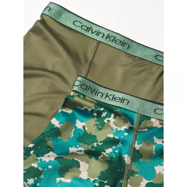 Calvin Klein Boys Performance Boxer Brief Underwear 2 PackOliveCamo