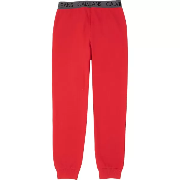 Calvin Klein Boys Pullon Fleece Jogger Sweatpants Drawstring ClosureRed 07b