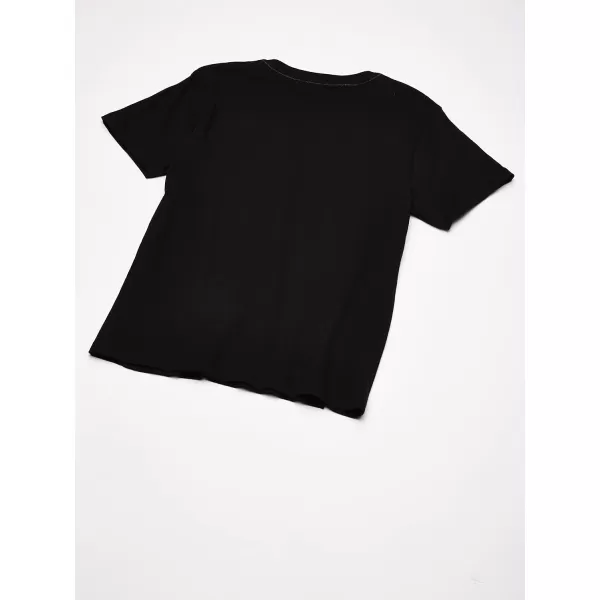 Calvin Klein Boys Short Sleeve Logo Crew Neck TShirt Soft Comfortable Relaxed FitTrue Black