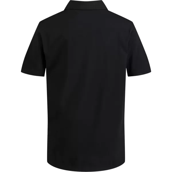 Calvin Klein Boys Short Sleeve Micro Pique Solid PoloClassic Black