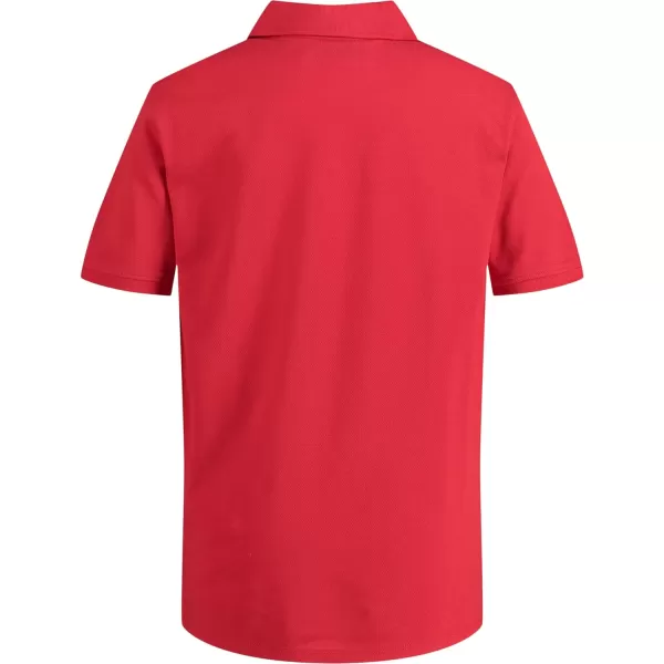 Calvin Klein Boys Short Sleeve Micro Pique Solid PoloClassic Racing Red