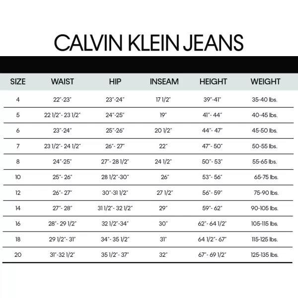 Calvin Klein Boys Skinny Fit Stretch Denim Jeans 5Pocket Style amp Zipper ClosureAuthentic