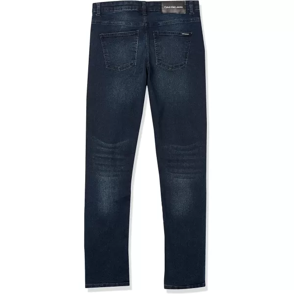 Calvin Klein Boys Skinny Fit Stretch Denim Jeans 5Pocket Style amp Zipper ClosureBoston Blue 15b