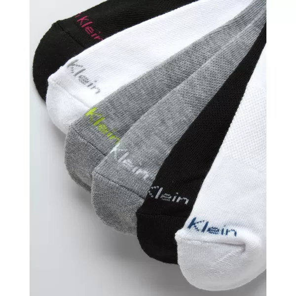 Calvin Klein Boys Socks  Cushion Crew Cut Socks 6 PackGreyWhiteBlack