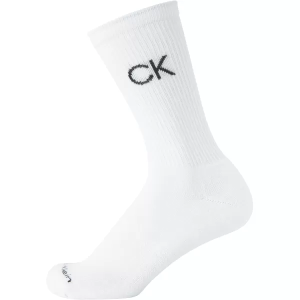 Calvin Klein Boys Socks  Cushion Crew Cut Socks 6 PackNavyGreyWhite