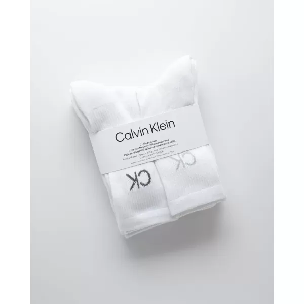 Calvin Klein Boys Socks  Cushion Crew Cut Socks 6 PackWhite