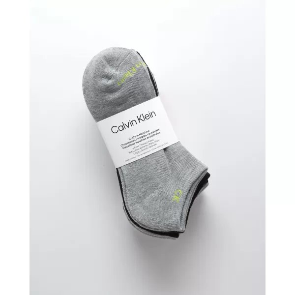 Calvin Klein Boys Socks  Cushion No Show Ankle Socks 6 PackGreyWhiteBlack