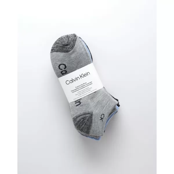 Calvin Klein Boys Socks  Cushion No Show Ankle Socks 6 PackNavyGreyBlue