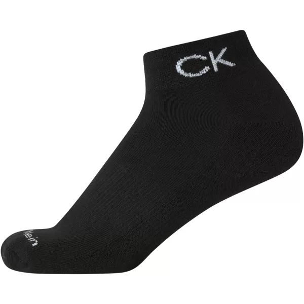 Calvin Klein Boys Socks  Cushion Quarter Cut Ankle Socks 6 PackBlack