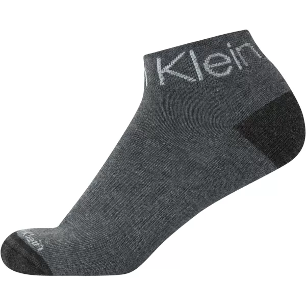 Calvin Klein Boys Socks  Cushion Quarter Cut Ankle Socks 6 PackBlackGrey Assorted