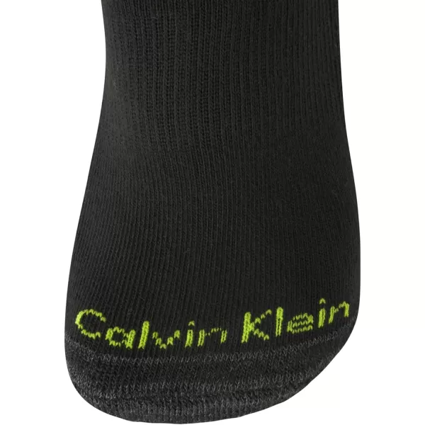 Calvin Klein Boys Socks  Cushion Quarter Cut Ankle Socks 6 PackBlackGrey Assorted