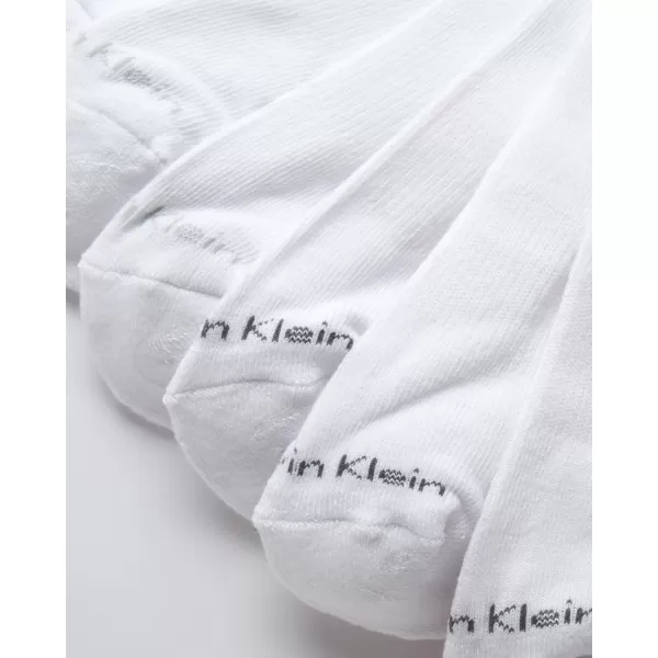 Calvin Klein Boys Socks  Cushion Quarter Cut Ankle Socks 6 PackWhite