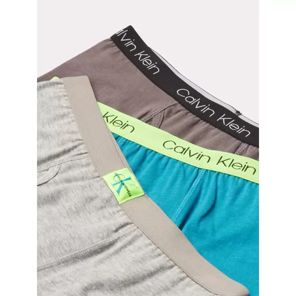 Calvin Klein Boys Underwear Cotton Boxer Brief 6 PackCastlerock GreyMoon BlueBlack IrisCamoHeather GreyBlack