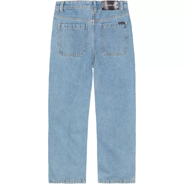 Calvin Klein Boys Utility Denim Jeans 4Pocket Style amp Zipper ClosureY2k Stone