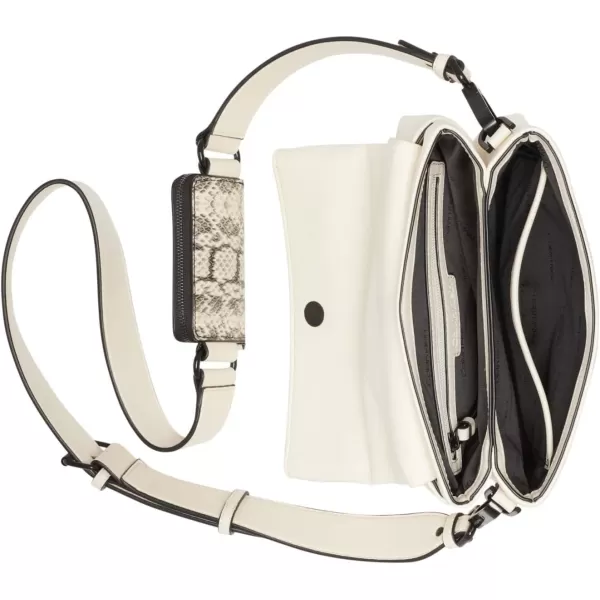 Calvin Klein Chrome Organizational 2 in 1 Flap CrossbodyCherub WhiteBlack