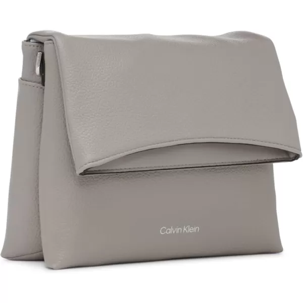 Calvin Klein Chrome Organizational 2 in 1 Flap CrossbodyStone