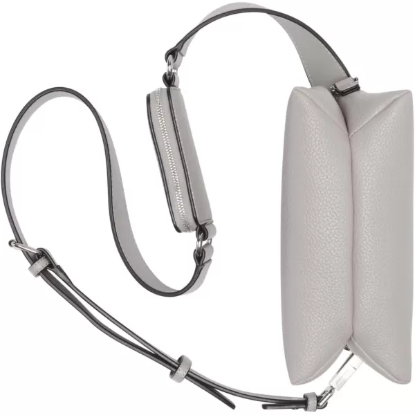 Calvin Klein Chrome Organizational 2 in 1 Top Zip CrossbodyStone