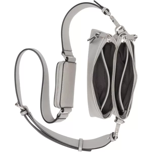 Calvin Klein Chrome Organizational 2 in 1 Top Zip CrossbodyStone