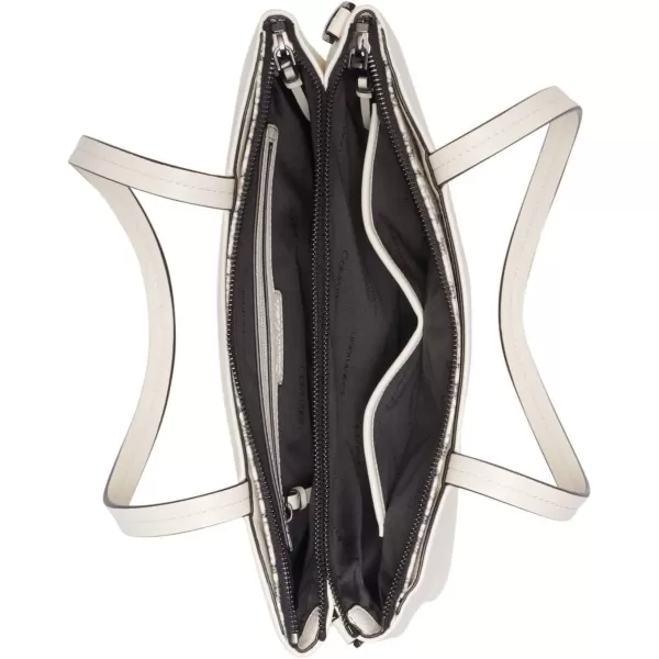 Calvin Klein Chrome Organizational 2 in 1 ToteCherub WhiteBlack