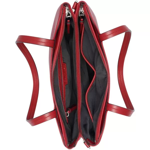 Calvin Klein Chrome Organizational 2 in 1 ToteRuby Red