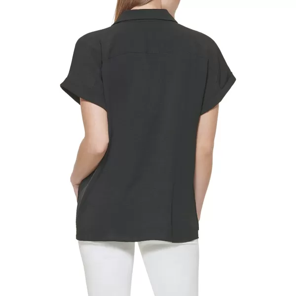 Calvin Klein Ck Womens Blouse CollarBlack