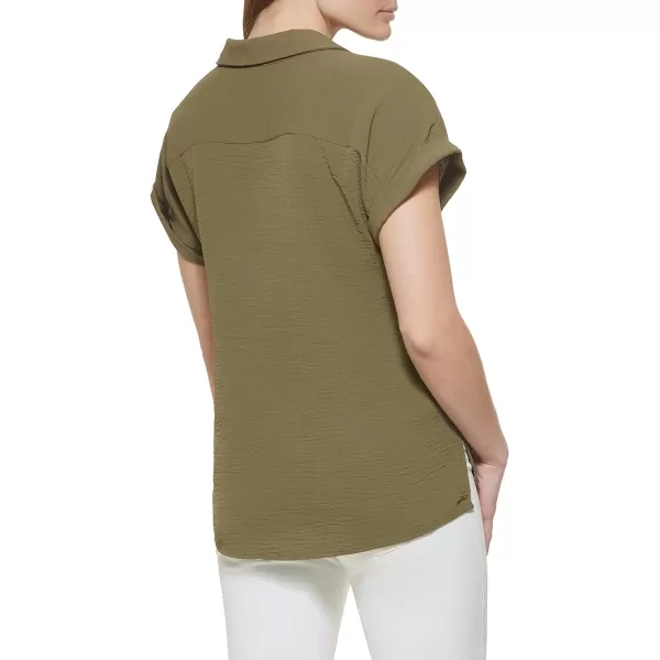 Calvin Klein Ck Womens Blouse CollarCaper