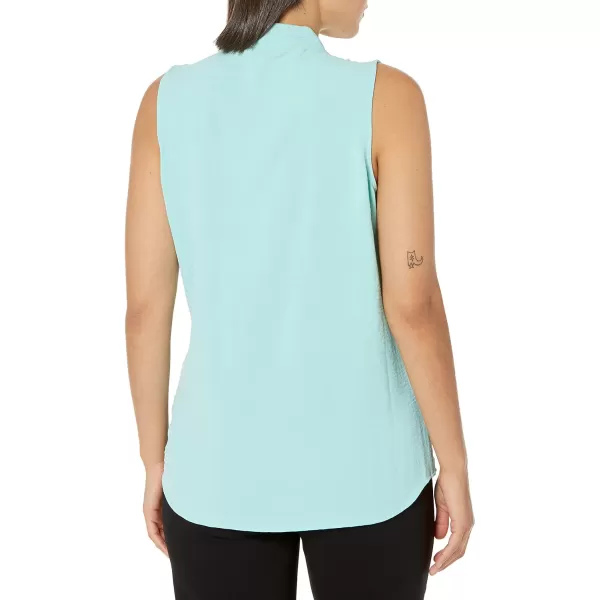 Calvin Klein Ck Womens Blouse V NeckAquatic