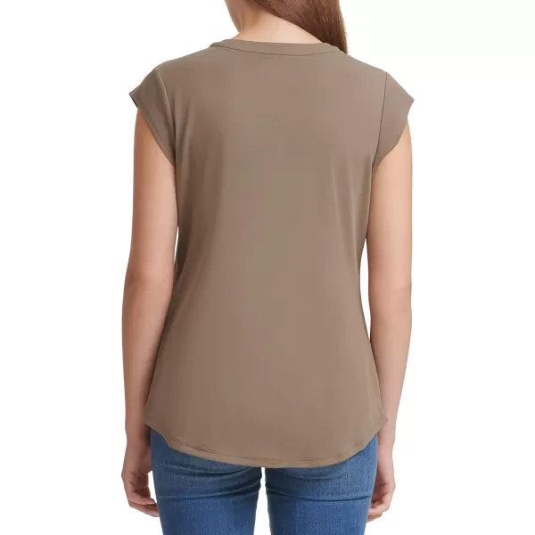 Calvin Klein Ck Womens TShirt Button DownCaper