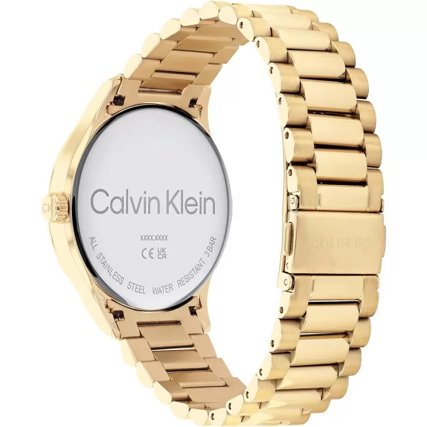 Calvin Klein Contemporary Unisex Designer WatchGold Sunray