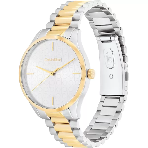Calvin Klein Contemporary Unisex Designer WatchSilver White