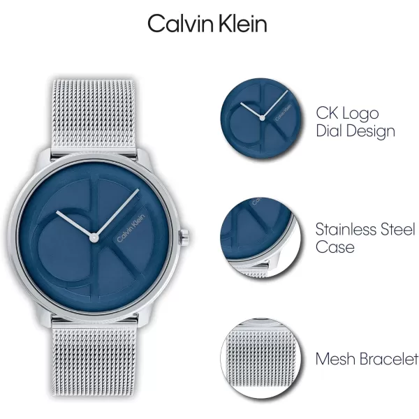 Calvin Klein Effortless Unisex Bracelet WatchSilverBlue