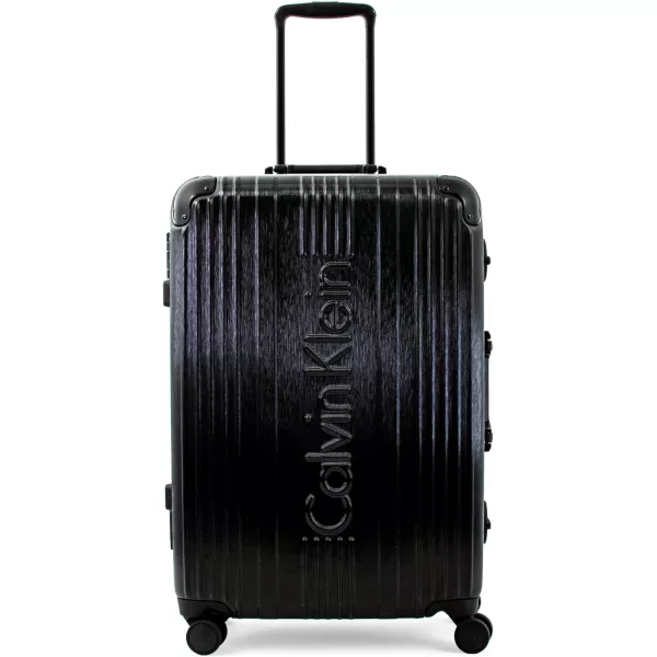 Calvin Klein Fulton 20 Hardside Spinner Luggage with TSA Lock Black 25 Inch25 Inch Black