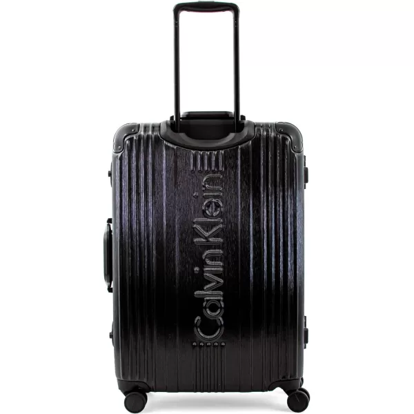 Calvin Klein Fulton 20 Hardside Spinner Luggage with TSA Lock Black 25 Inch25 Inch Black