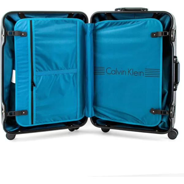 Calvin Klein Fulton 20 Hardside Spinner Luggage with TSA Lock Black 25 Inch25 Inch Black