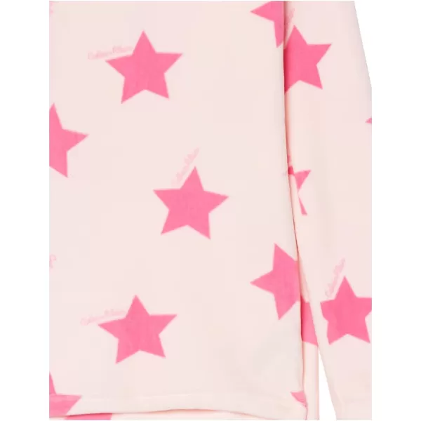 Calvin Klein Girls 2 Piece Bunny Fleece Pajama Sleep SetCk Large Stars