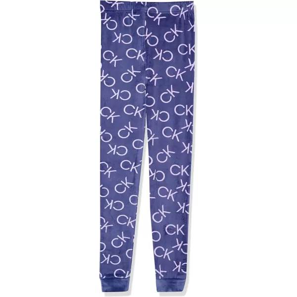 Calvin Klein Girls 2 Piece Bunny Fleece Pajama Sleep SetCk Oversize