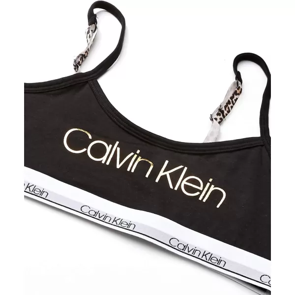 Calvin Klein Girls Cotton Training Bra Bralette with Adjustable Straps 2 Pack2 Pack  Black Heather Grey