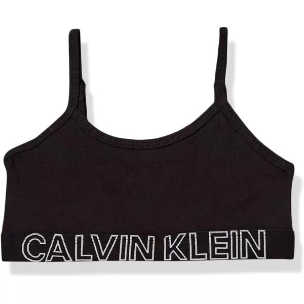 Calvin Klein Girls Cotton Training Bra Bralette with Adjustable Straps 2 Pack2 Pack  BlackNude