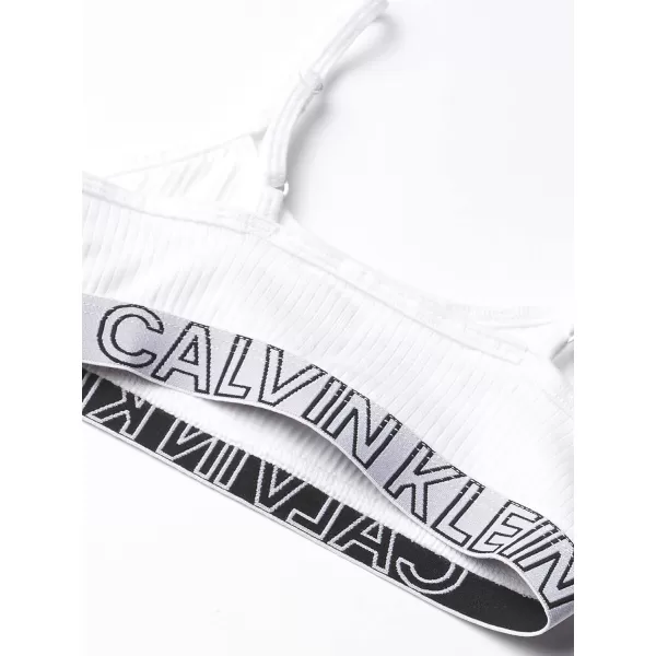 Calvin Klein Girls Cotton Training Bra Bralette with Adjustable Straps 2 Pack2 Pack  Classic WhiteHeather Grey